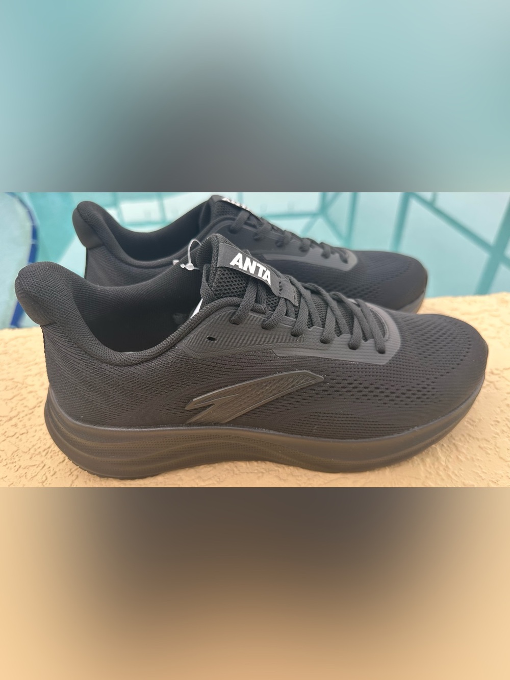 Anta L Cloud Triple Black Colorway Lightweight Running Shoes Men’s Size 11 NIB - Picture 3 of 14